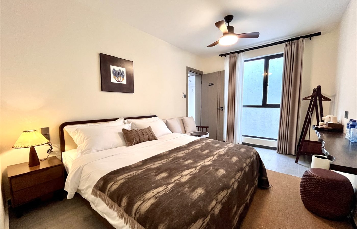YEZA INN guest room with natural light